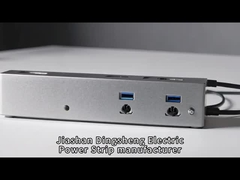 Kim loại 6 Outlet Surge Protector Dây điện, Cắm nhiều cắm cắm