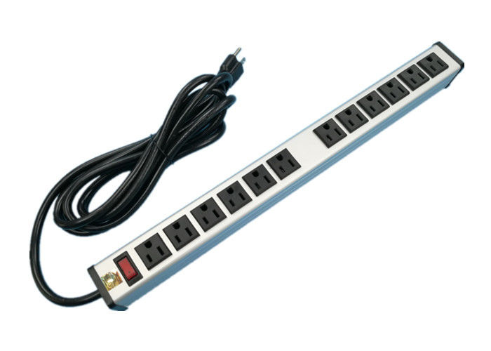 12 cắm đa Outlet Power Strip Surge Protector, 12 ổ cắm mở rộng chì UL được liệt kê