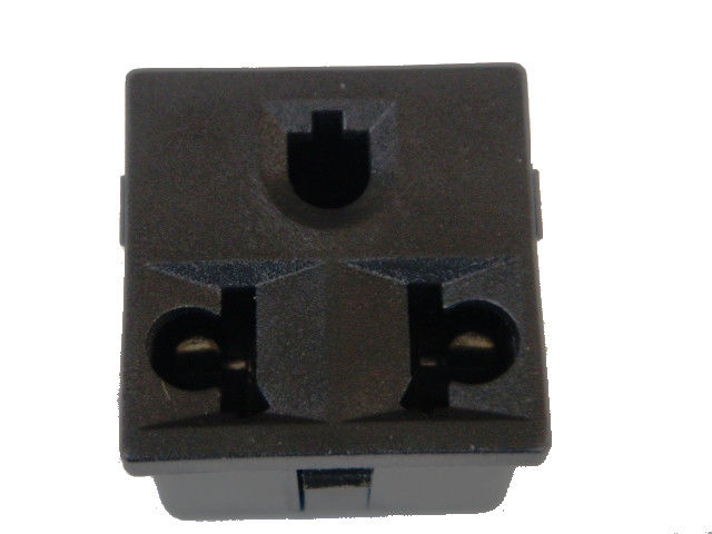 Đen Brazil Square 3 Prong Ổ Cắm Điện Ổ Cắm Điện AC Tường Đựng 250VAC 20A