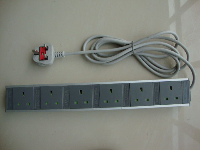 6 Receptacle Châu Âu Power Strip, đa cắm mở rộng dây điện Bar