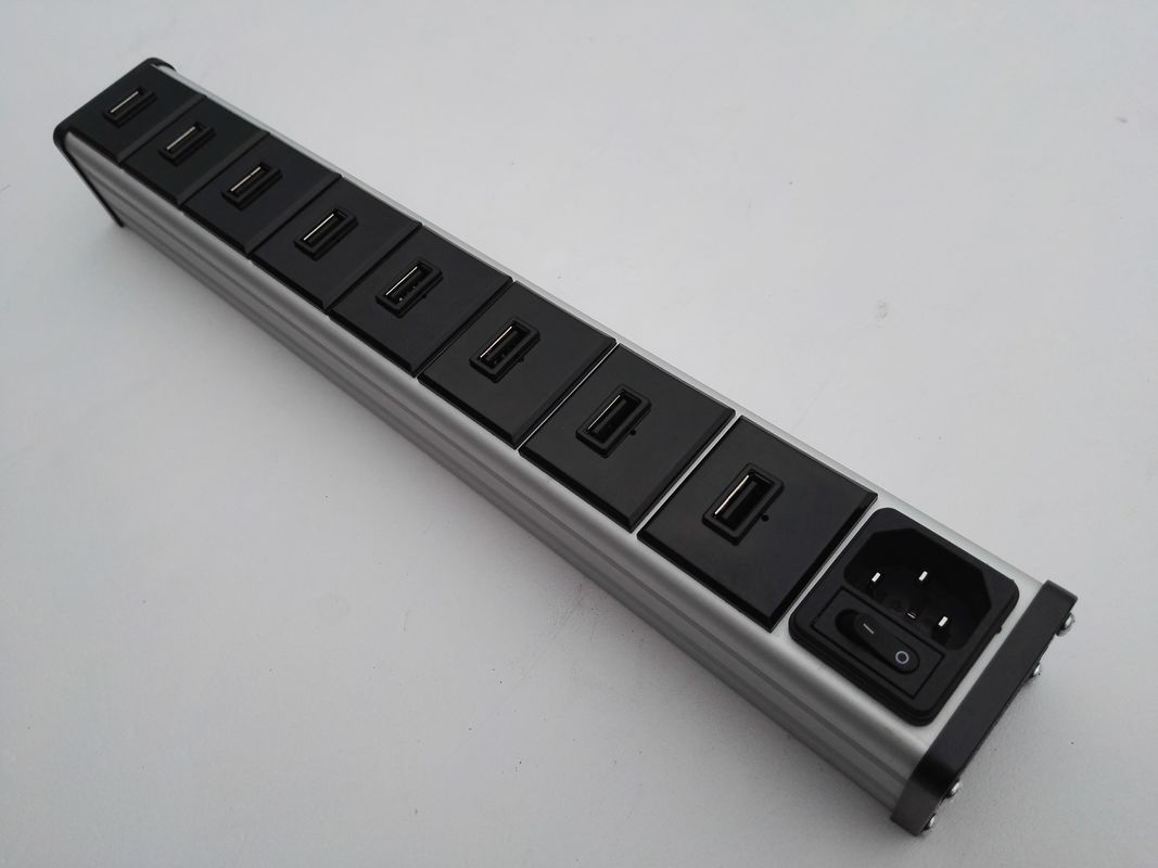 Bộ nguồn 8 cổng USB cho điện thoại di động và máy tính bảng, Bộ sạc nhiều USB với ổ cắm 5V 2.1A