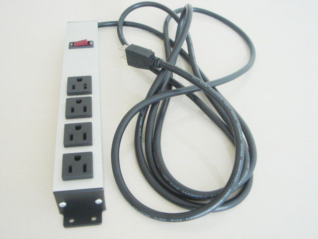 Chống thấm Rack Mount PDU Power Strip 4 Way, đa cổng mở rộng dây Heavy Duty
