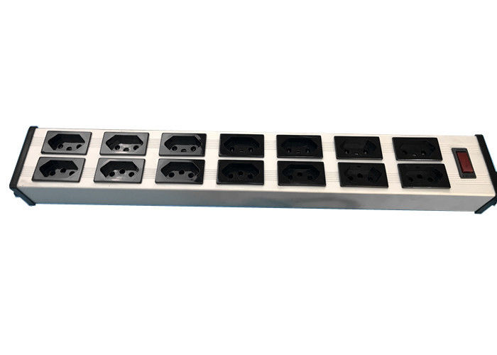 Điện 14 Way 19 "Brazil Đa Ổ Cắm Mở Rộng Cord Với Switch 10 Amp 250 V