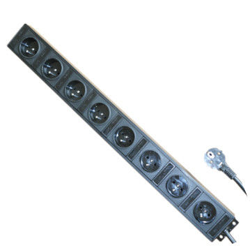 Đa Outlet Pháp 8 Outlet Power Strip, Vỏ nhôm Surge Protector Thanh Điện