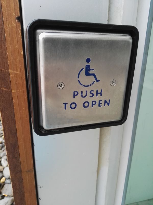 Công tắc nhấn để mở bằng thép không gỉ 4,75 ”chắc chắn, nút nhấn để mở Handicap cho cửa