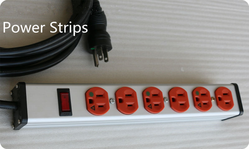 15 Ft Đa Outlet Power Strip 6 Cắm Bệnh viện lớp, Mountable Power Bar Trọng lượng thấp