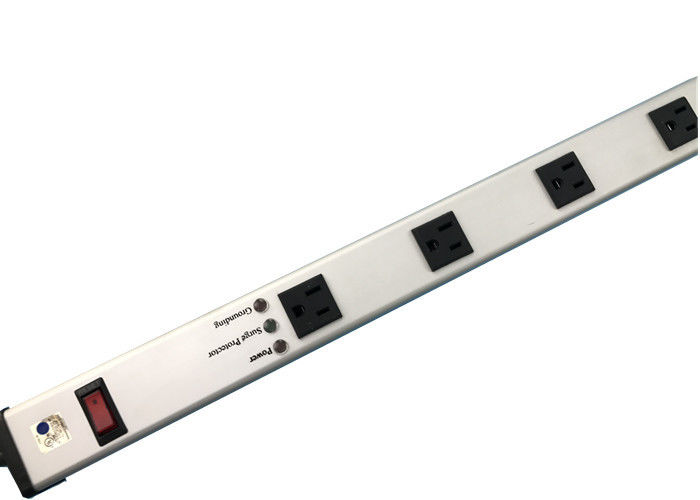 9 Outlet dải nguồn mỏng với On Off Switch, bảo vệ tăng Power Bar 15A 125VAC