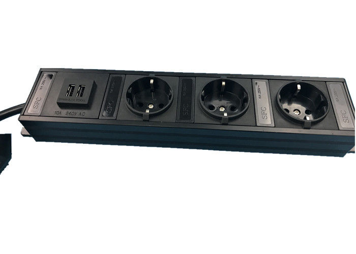 3 Jack tiêu chuẩn EU Power Strip với USB sạc Wall Mount cho đa thiết bị sạc