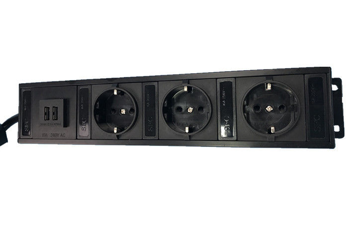 3 Jack tiêu chuẩn EU Power Strip với USB sạc Wall Mount cho đa thiết bị sạc