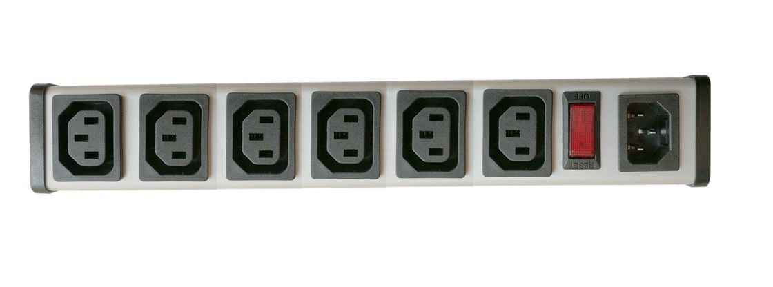 UL C-UL danh sách IEC 6Way PDU đơn vị phân phối điện, cửa hàng điện Strip với Switch được xây dựng trong 15A Bảo vệ quá tải