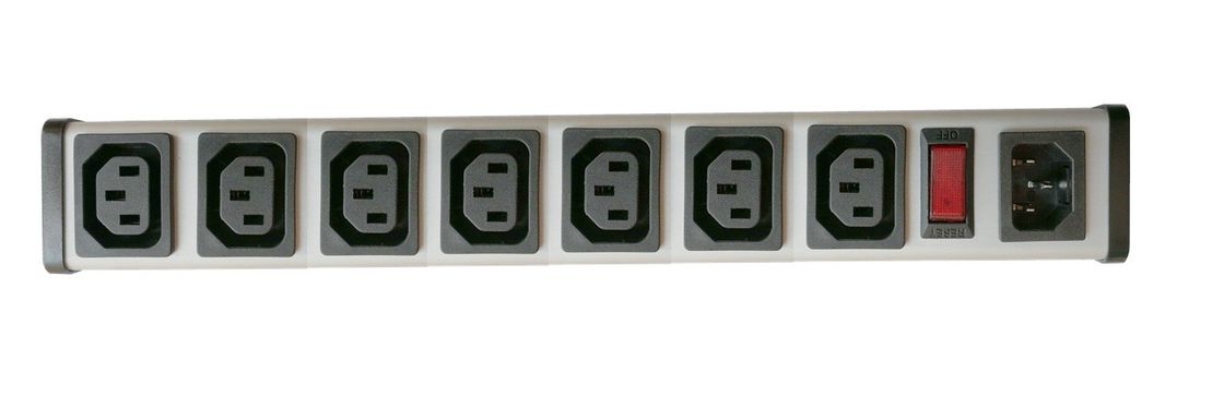 IEC320 Cắm Adapter Dây Điện Chuyển Đổi, 7Way IEC320 C14 Jacks Cửa Hàng Power Strip với 15a Bảo Vệ Quá Tải