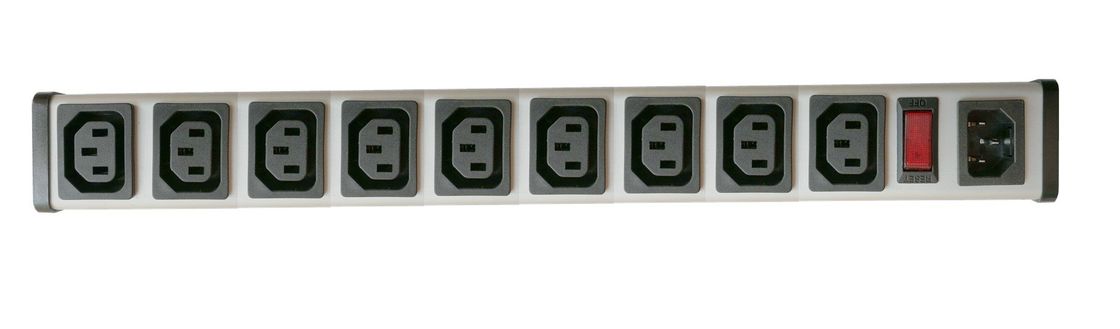 UL C-UL danh sách IEC 9Way 15a bảo vệ quá tải Cửa hàng điện Dải điện, PDU Đơn vị phân phối điện