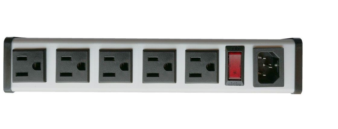 SFC-IEC-A1B loạt 5 đến 14 "15Amp kim loại Hardwired Power Strip với 5Outlets