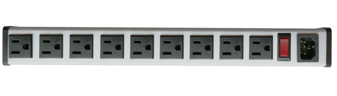 Rack Mount PDU đơn vị phân phối điện, 9 Outlet Heavy Duty Power Strip