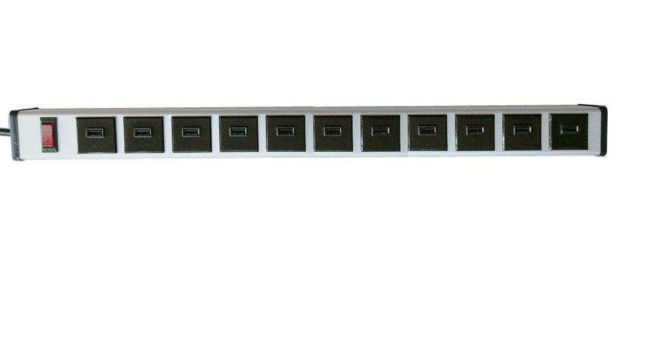 Nhiều 11 cổng USB Power Strip với bảo vệ tăng cường cho nhà / sử dụng thương mại