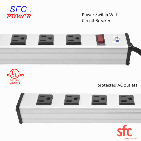 Heavy Duty Slim đa Outlet Power Strip, 20 Outlet nối đất đa cắm dây mở rộng