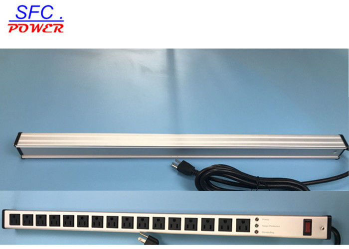 16 Outlet chống Thunder Relocatable điện Vòi Với dây cho máy tính / bàn làm việc