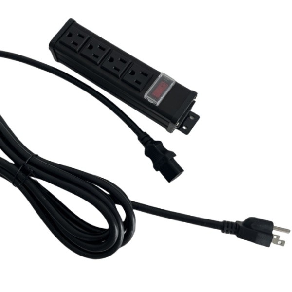 15A 125V Capacity Output 4 US Outlet với dịch vụ OEM tùy chọn, Metal Shell PDU, Power Strip
