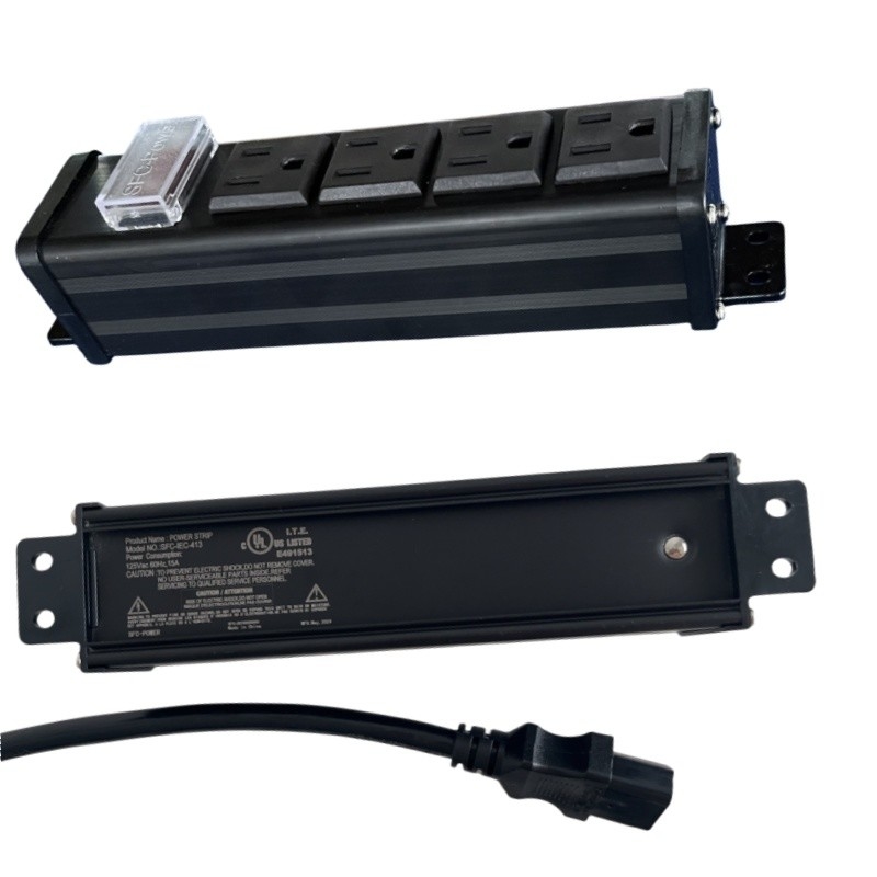 15A 125V Capacity Output 4 US Outlet với dịch vụ OEM tùy chọn, Metal Shell PDU, Power Strip