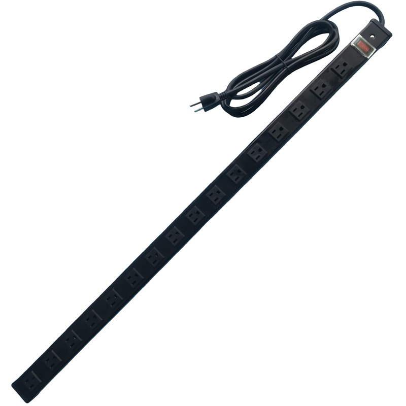 15A Đánh giá hiện tại nhiều ổ cắm dây chuyền điện với 16 Jack tiêu chuẩn 3-prong UL chấp thuận ổ cắm Mỹ