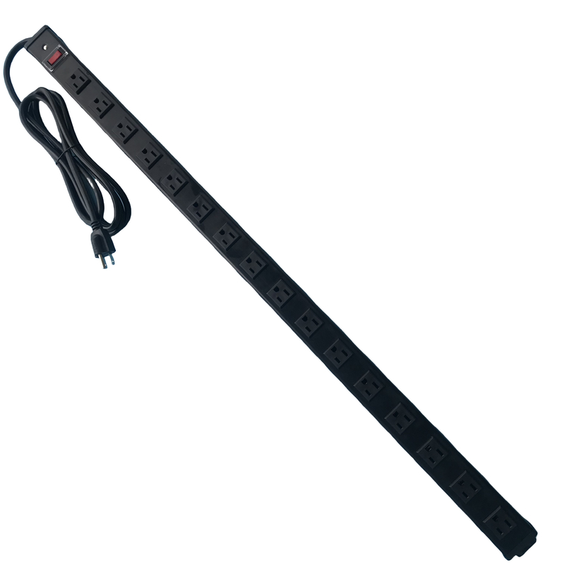15A Đánh giá hiện tại nhiều ổ cắm dây chuyền điện với 16 Jack tiêu chuẩn 3-prong UL chấp thuận ổ cắm Mỹ
