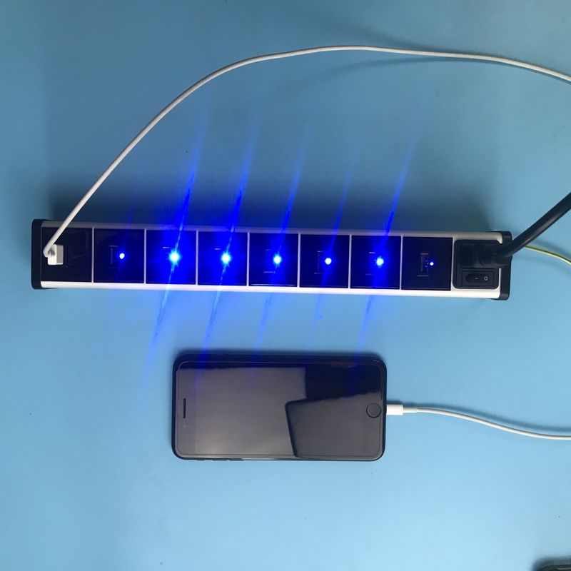 Bộ nguồn 8 cổng USB cho điện thoại di động và máy tính bảng, Bộ sạc nhiều USB với ổ cắm 5V 2.1A