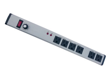 Hợp kim nhôm có thể điều chỉnh bộ đếm thời gian điện Outlet PDU Power Bar với sáu cách